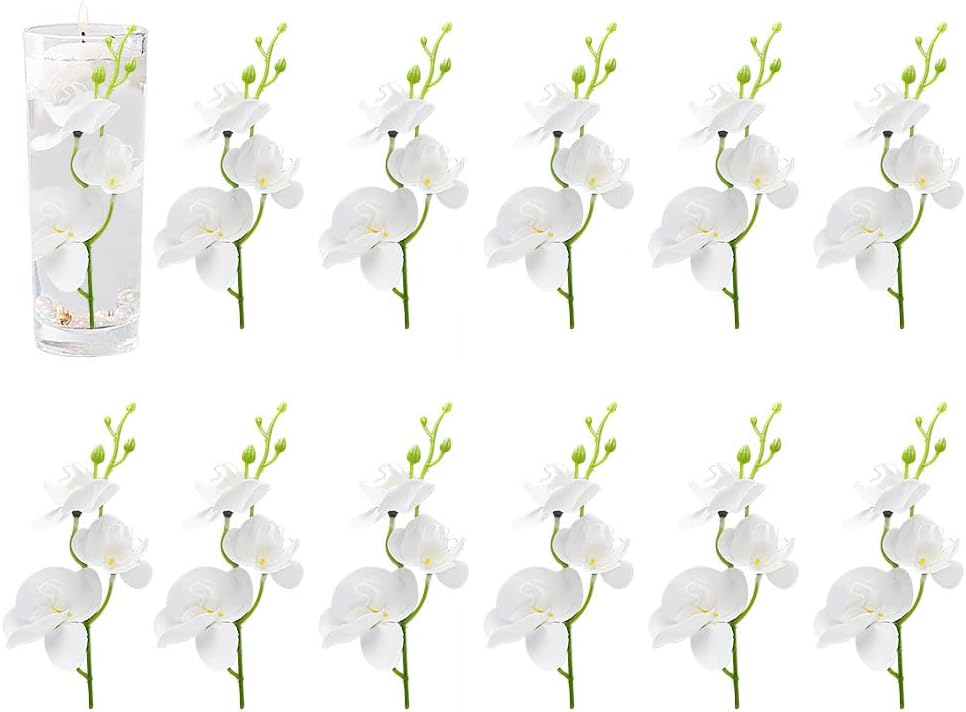 NUZELA 36Pcs Faux Flowers for Floating Candles, Floating