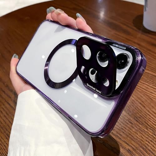 Support d'objectif en verre pliable pour visionner vos vidéos sur iPhone 14 13 Pro Max violet