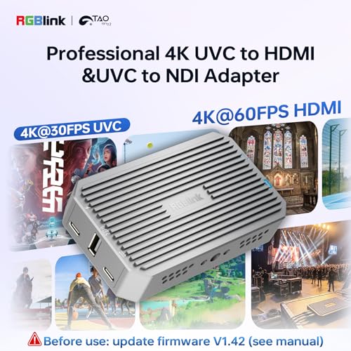 Image of RGBlink UVC to HDMI Converter & Adapter for UVC Webcams, UVC to NDI Adapter