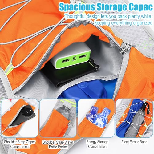 Mochila Deportiva Ligera para Senderismo y Ciclismo Naranja miniatura 5