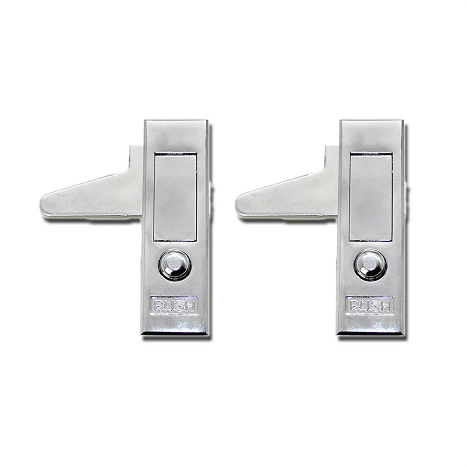 WPOIYHGBY Zinc Alloy Foundation Equipment Doors Cinets Push Button Locks Electric Cinet Door Industrial Communication Box Lock(2sets-Straight-Zinc)