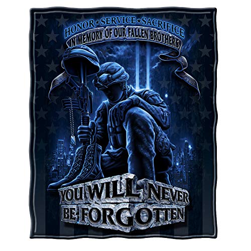 Never Forget Fallen Soldier Throw Blanket
