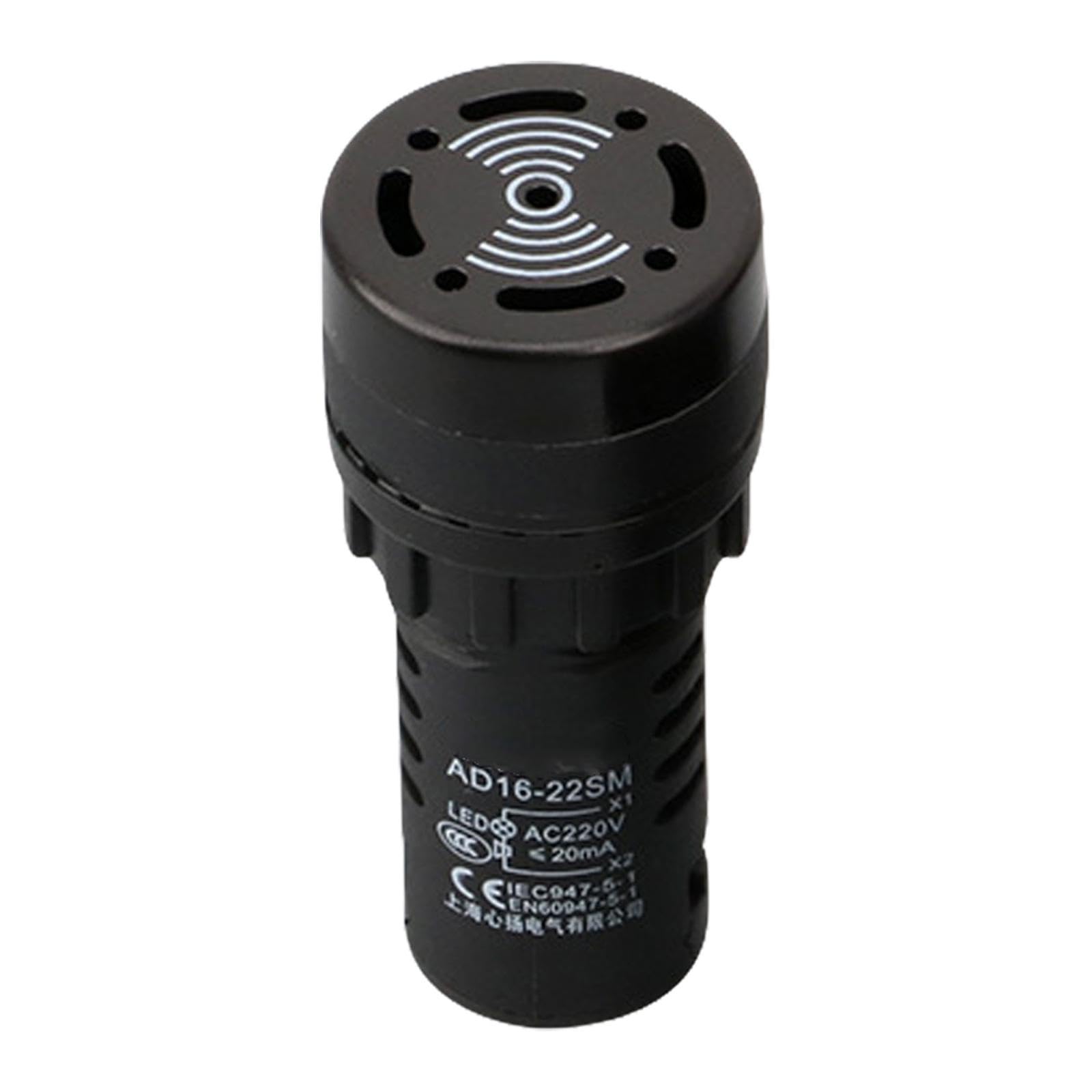 Hdoytxxm Black Modern Design Sound & Light Alarm With Double Power Capability Abs Home Security For Comprehensive Coverage Double Power