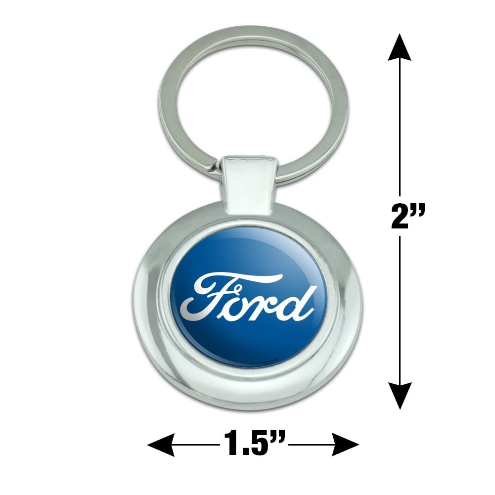 Genuine Ford Stainless Steel Logo Keyring – Official Pendant For Car Keys & Rally Gifts
