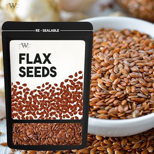 Image of TWF Virgin Flax Seeds | 1 Kg | AAA Grade Seeds for Eating | Rich In Protein & Dietary Fibre | Supports Weight Loss | Alsi Seeds | No Artificial Additives or Harmful Pesticides | Resealable Pack | Diet Snack | Unroasted | Unsalted | Highest Natural Potency