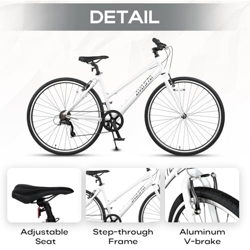 AVASTA Populus 700C Road Bike for Women with Kickstand, 15
