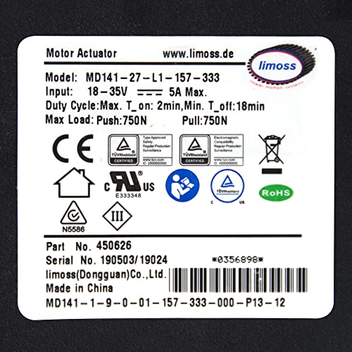 Frassie Power Recliner Lift Chair Motor Limoss 450626 Actuator Model Md141-27-L1-157-333 Replacement #TOP1