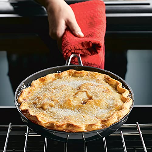 KitchenAid Conjunto de frigideiras/frigideiras anodizadas rígidas, 21 cm e 25 cm, ônix preto