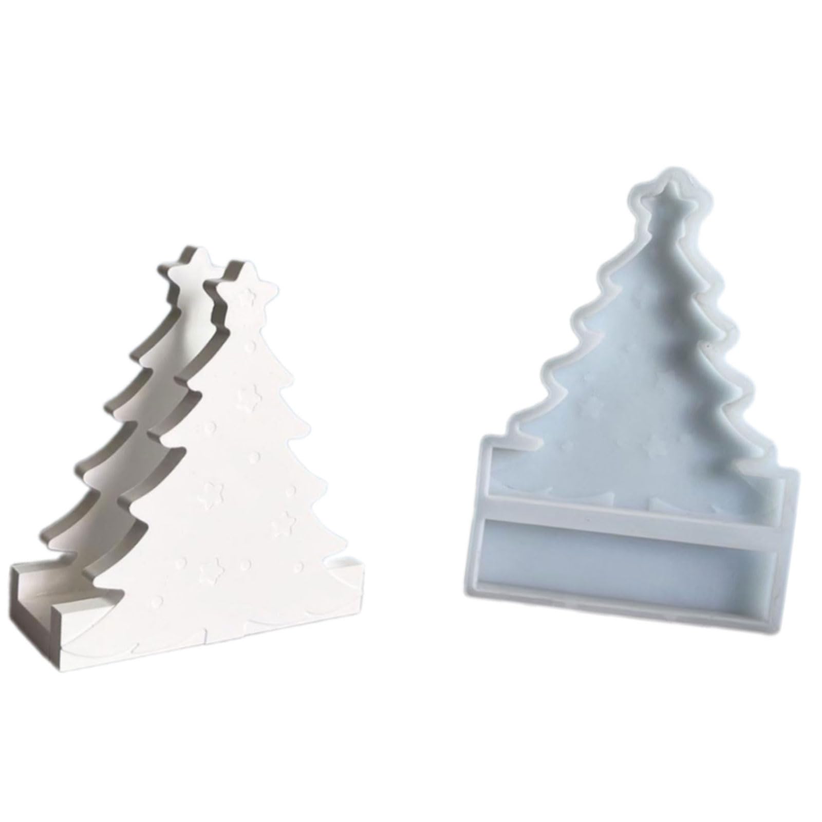 Tsophreniq Holiday Silicone Resin Mold Featuring Christmas Tree Snowflake Artwork Customizable Festive Storage Container Craft Festive Silicone Storage Mold