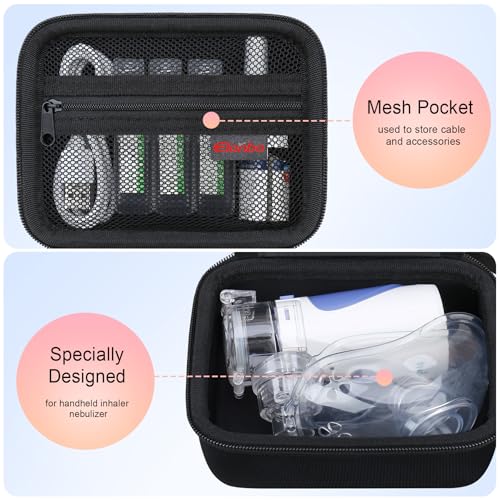 Image of Elonbo Carrying Case for Portable Handheld Inhaler Nebulizer Machine, Black