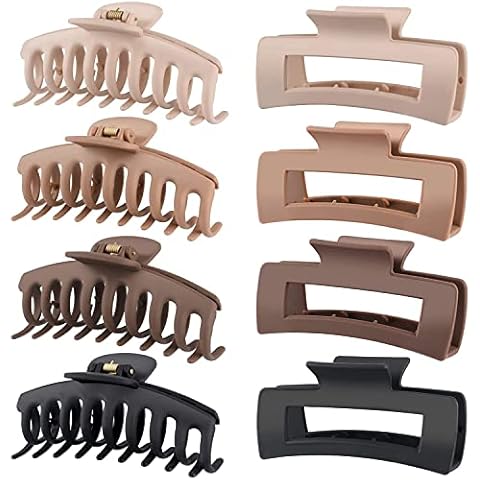 Hold Me Tight 8 Pack Large Hair Claw Clips Cover