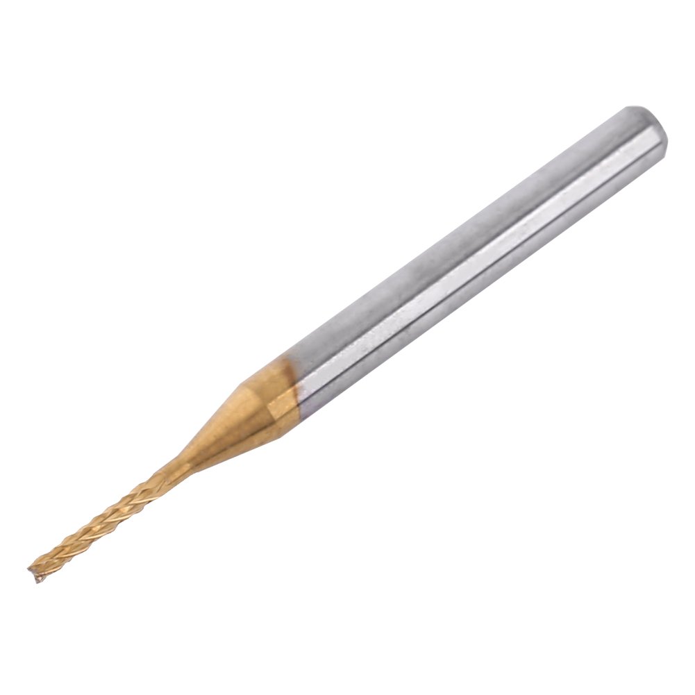 1.0mm Cemented Carbide End Mill, Burr, PCB Engraving Drill Bit for CNC with Gold Cutting, Ideal for Metal, Plastics, Copper, Stainless Steel, 1pc (1.1mm)