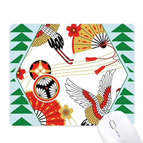 Tapis de souris en caoutchouc grue pliage sakura haute précision