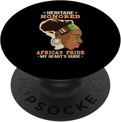 Afro Black Girl Pride Afro Girl Afrocentric Melanin Girl PopSockets Swappable PopGrip