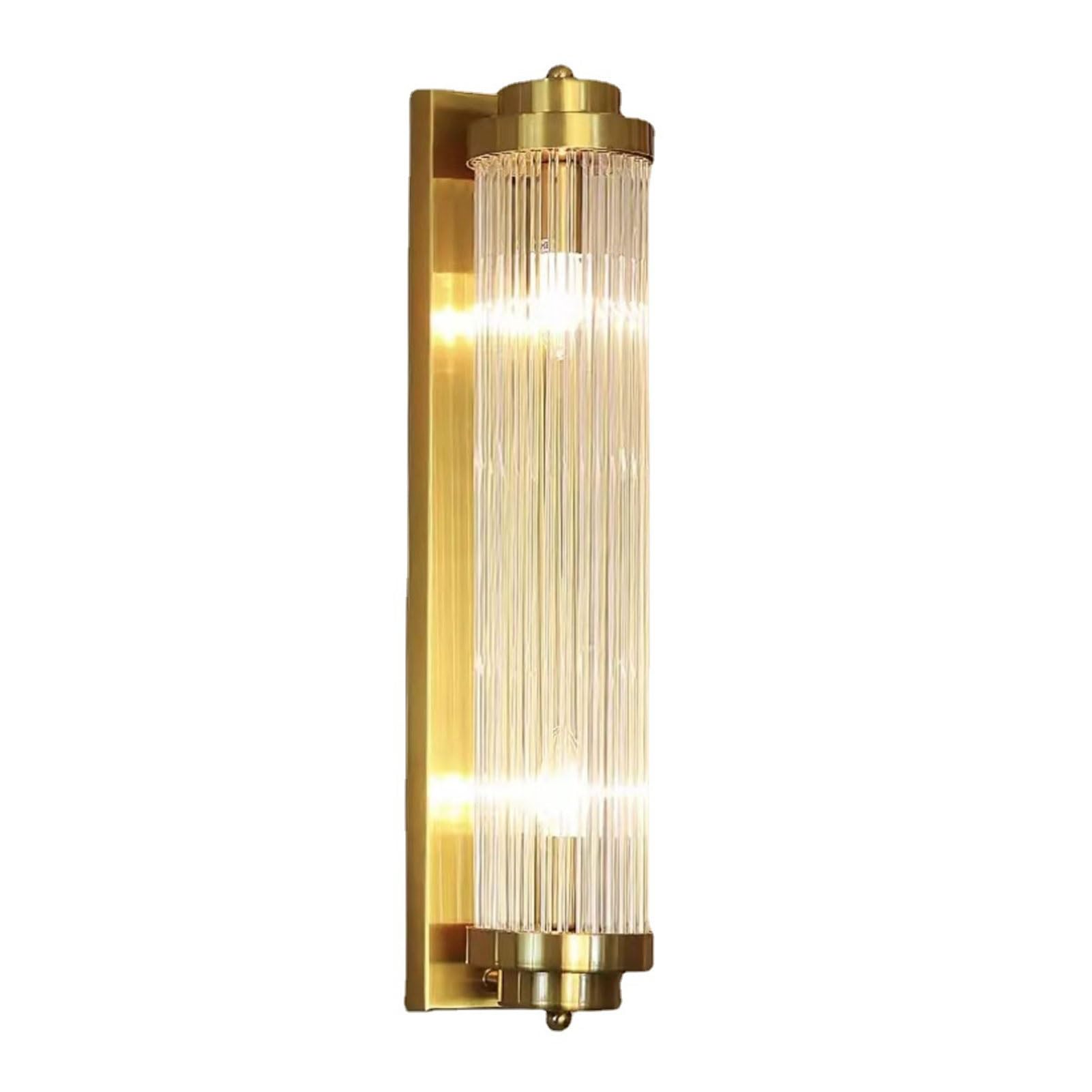 STUIJKVSZ Clear Ribbed Glass Tube Wall Sconces Creative Rotatable Deformation Lamp Vintage Mounted Lighting Fixture for Bathroom Vanity Living Room Bedroom Staise Corridor Hotel