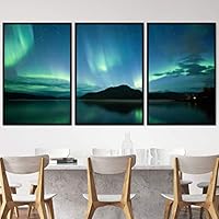 3 Piece Framed Canvas Wall Art Astronomy & Space Canvas Prints Home Artwork Decoration for Living Room,Bedroom - 16