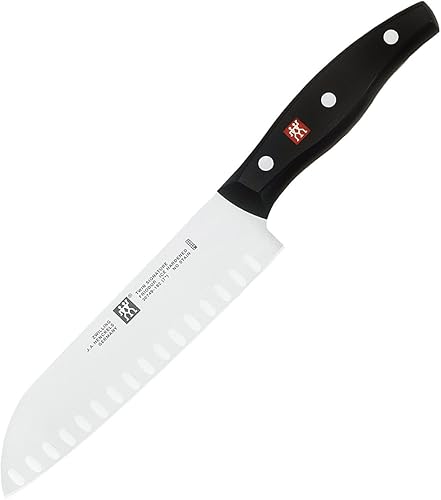 Vista 10 de Zwilling J.A. Henckels - Santoku de 5.5 pulgadas con borde hueco de 4 estrellas Acero inoxidable,Negro -,Negro/ acero