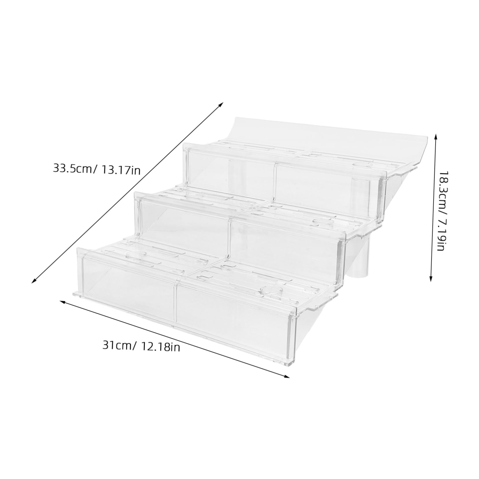 LIFKOME Fruit and Vegetable Display Rack for Supermarkets Sturdy Produce Stand for Quick Setup Space Efficient Vegetable Shelving Unit for Refrigerated Counters