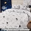 MAG 3Pcs Out Space Bedding Comforter Set,All Season Space Bedding Twin,White Galaxy Comforter Set for Toddlers Kids Boys Teens and Girls,Microfiber (1 Comforter + 2 Pillowcases). #1