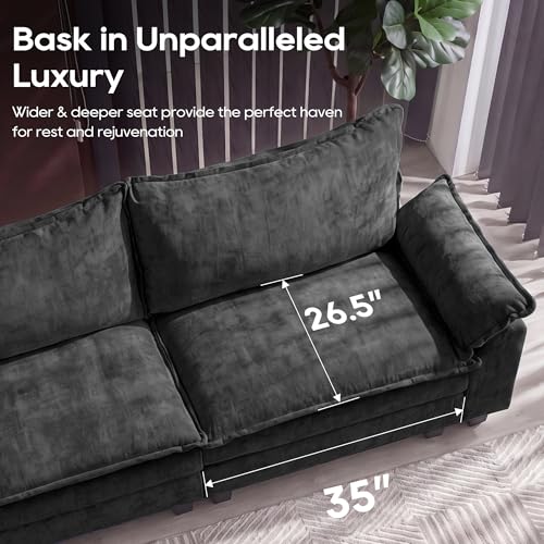 Image of URRED Oversized Modular Sectional Sofa,Black:157 inch U Shaped