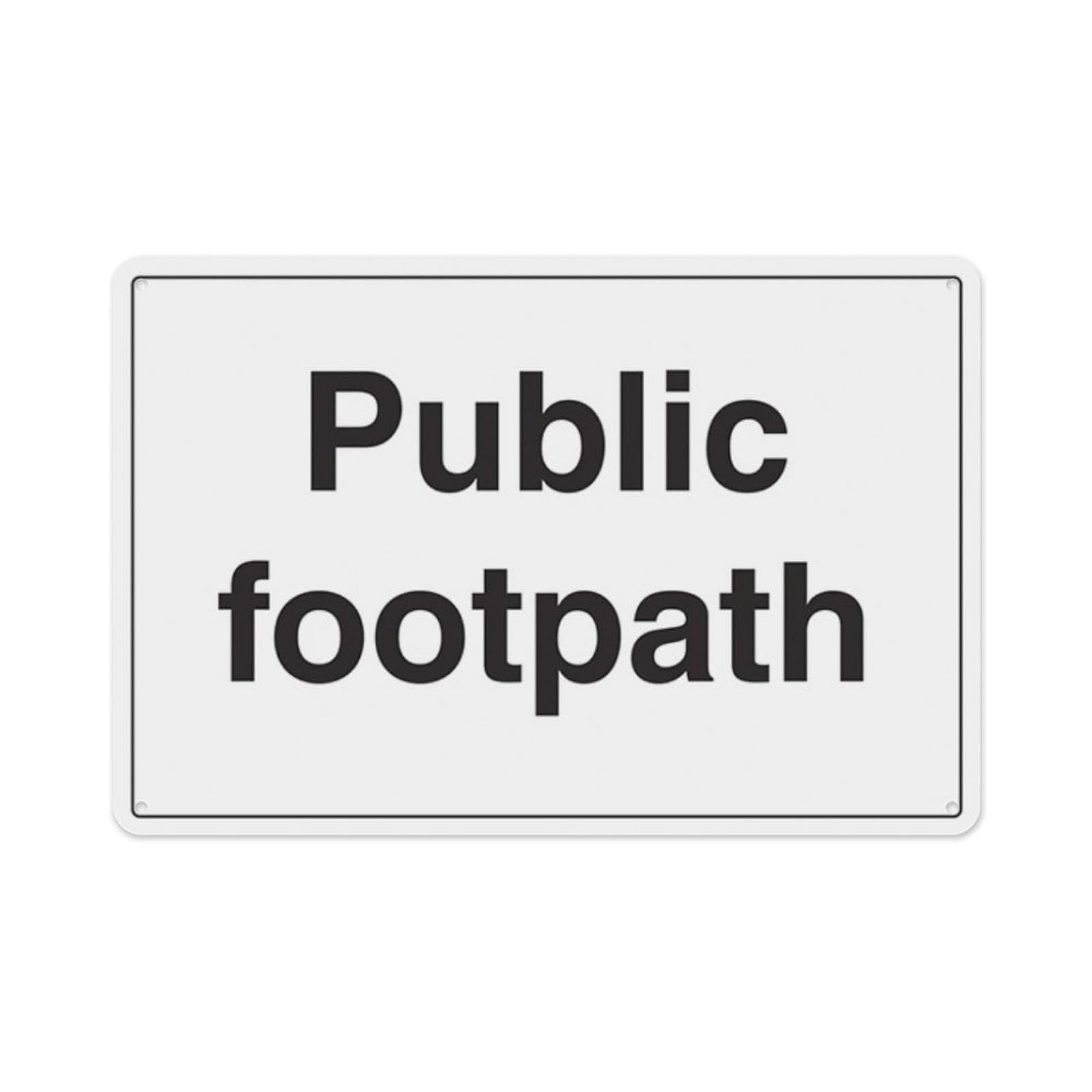 peiyeety Public Footpath Aluminum Tin Warning Signs For Home Outdoor Garden 8X12 Inches