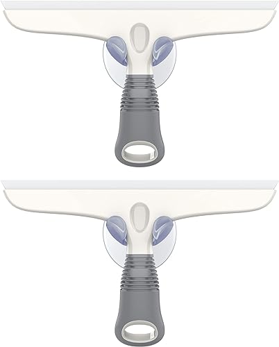 MR.SIGA Escobilla de silicona multiusos para ventana, vidrio, puerta de ducha, parabrisas de automóvil, limpiador de ventanas resistente, incluye