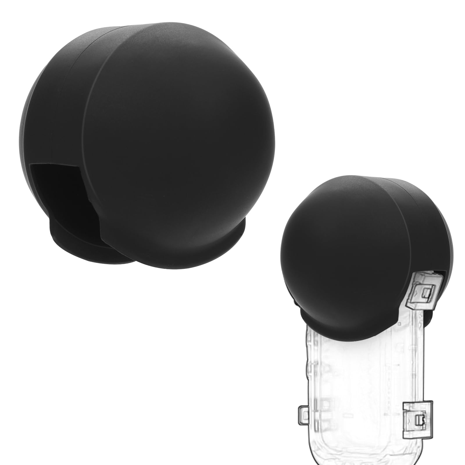 PEUTIER Silicone Lens Cap for Insta 360 x3 Invisible Dive Housing Case, Protective Lens Guard Flexible Lens Protector Cover Accessories (Black), M,