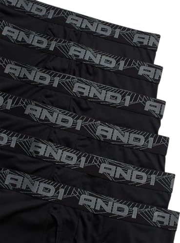 AND1 Mens Boxer Briefs - 6 Pack Soft Performance Mens Boxers with Functional Fly Pouch - Moisture Wicking Underwear for Men3