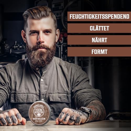 Viking Revolution - Bart Balsam mit Sandelholzduft & Argan- & Jojobaöl - Bartwachs - Stylt… – Ansicht 2