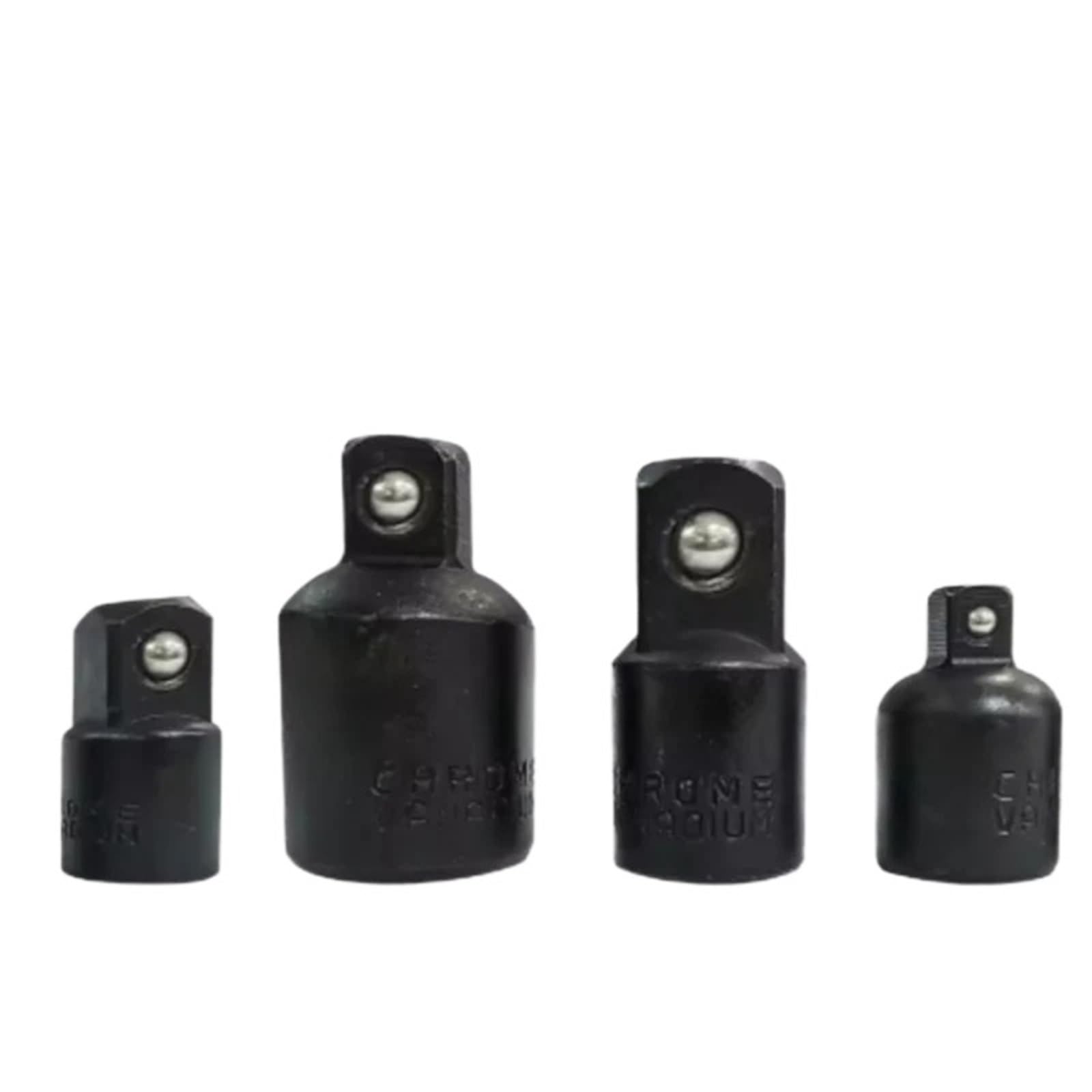 4 szt. Zestaw tulei kwadratowej głowicy konwertującej gniazdo udarowe 1/2 3/8 1/4 konwerter klucz napędowy Auto Zestaw przedłużek(4Pcs Black)
