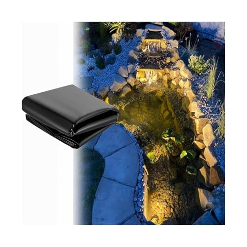 Bâche Bassin PEHD Noir 8,0x9,5m Membrane Cascade Réservoir Eau