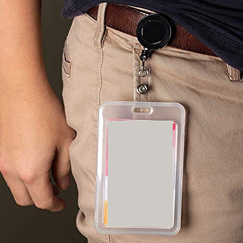 Portacarte Identità Retrattile Porta Badge Retrattile A Bobina - Portacarte D'Identità Con Moschettino In Metallo, Ideale Per Ufficio Badge Holder Con - Foto 8