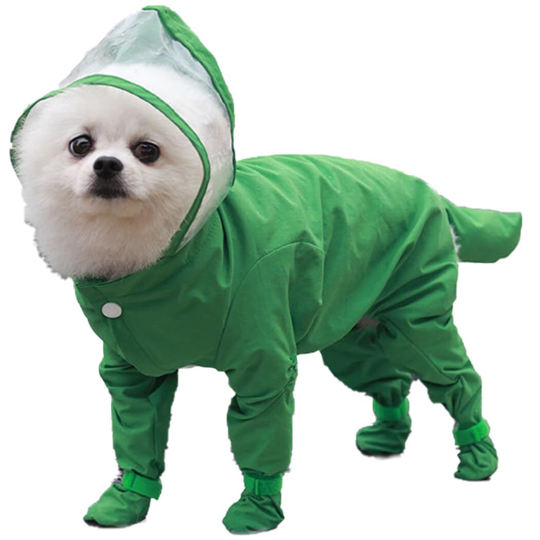 Tuta Per Cani Impermeabile Per Cani Copertura Integrale - Tuta Impermeabile Regolabile Con Cappuccio, Per Pioggia Abbigliamento Cani Impermeabile