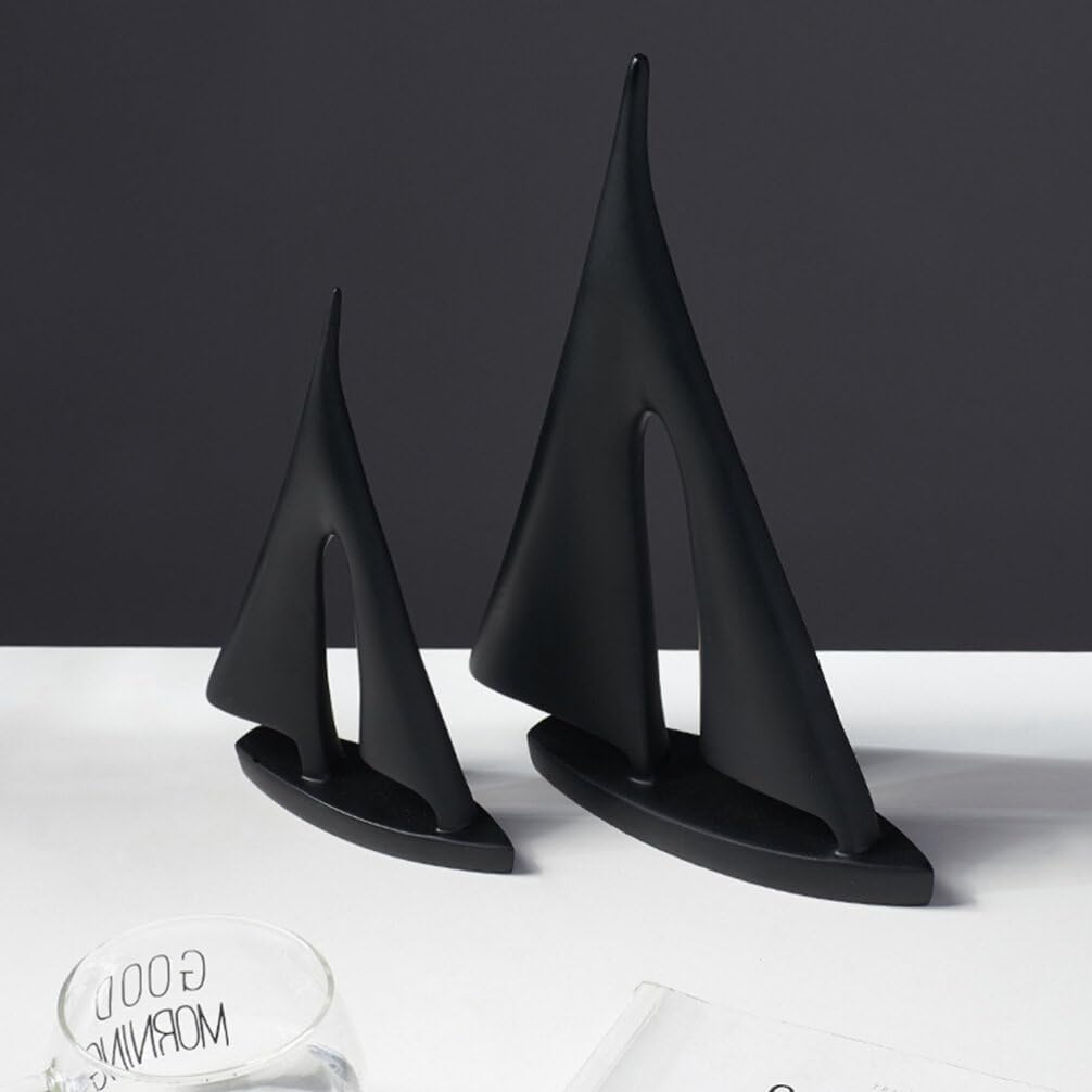 FOMIYES 1pc Resin Sailboat Ornament for Desktop Decor Abstract Minimalist Design Compact for Decoration and Stylish Nautical Accents