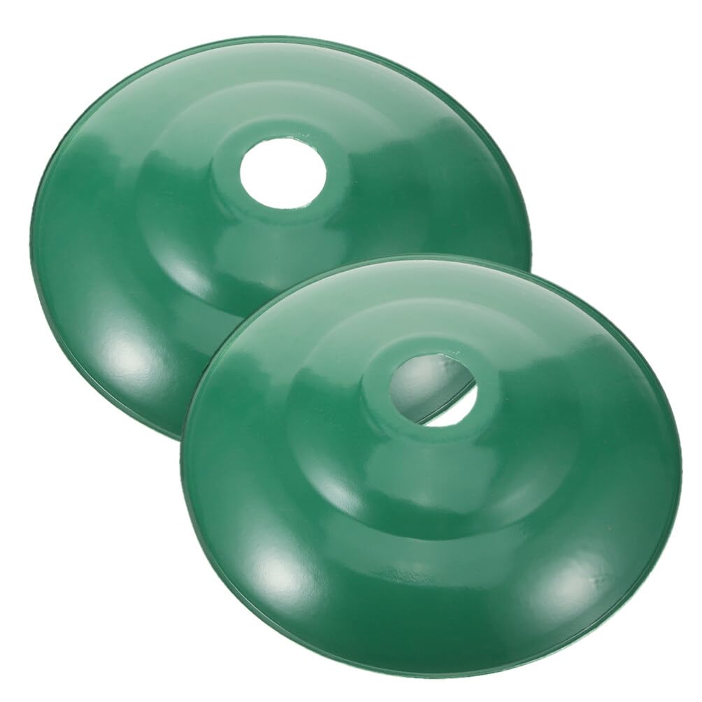SUPVOX 2 Pz Paralume Smaltato Vintage Industriale Lampada A Sospensione Paralume In Ferro Guardia Lampadina Ferro Appeso Portalampada Decorativo Per Lampione Verde 30 Cm