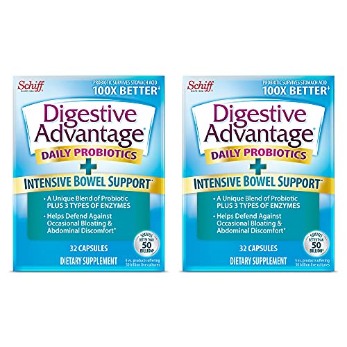 Digestive Advantage Intensive Bowel Support, 32 Capsules (Pack of 2)