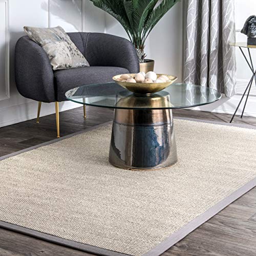 nuLOOM Chloe Bordered Sisal Accent Rug, 2  x 3 , Grey