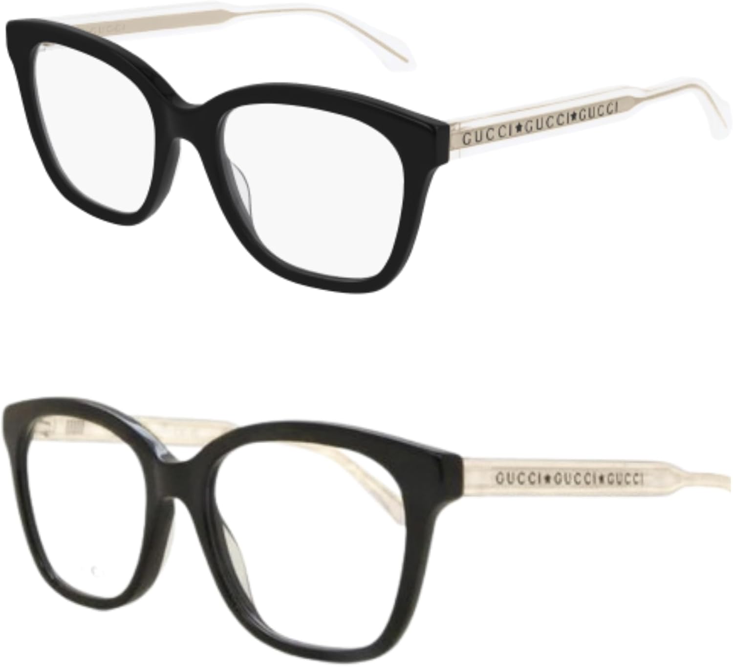 Gucci ucci GG0566ON Cat Eye Rectangular Shape Eyeglasses + Bundle with eSHADES Luxury Eyewear Kit