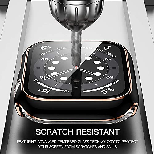 Coque Apple Watch 44mm avec verre trempé antichoc bicolore iWatch Series 6 - 6