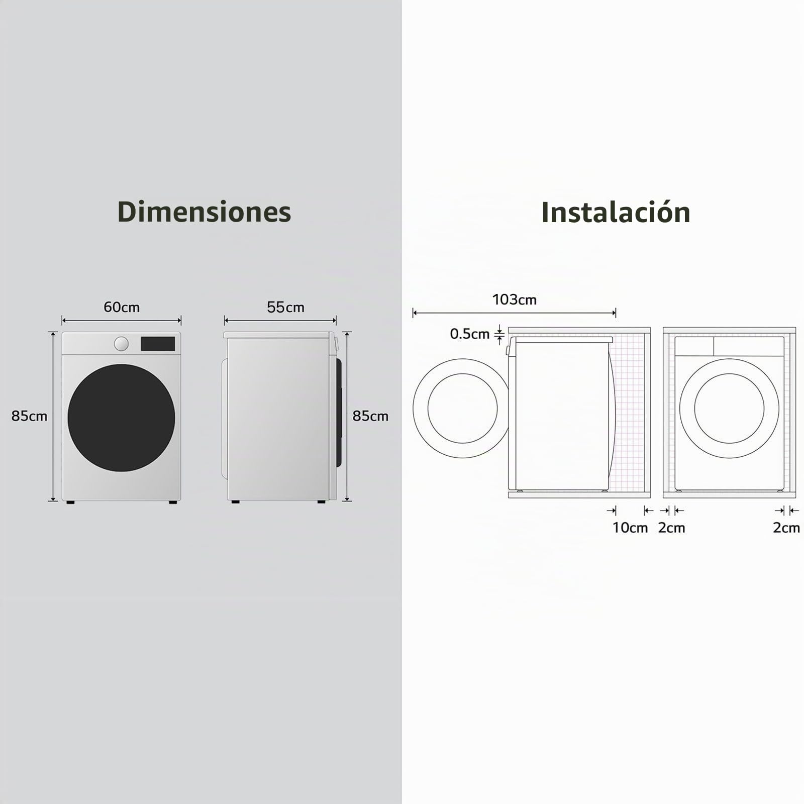 LG W4NX1085NWB - Lavadora y secadora 8/5 kg Serie X1, lavadora y secadora Insieme Clase A/E, 1400 rpm, Wi-Fi, parte superior extraíble, vapor Allergy Care, tecnología 6 Motion Direct Drive, blanca