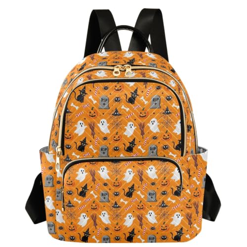 Mochila de calavera casual con bolsillos grandes para mujer y paseos