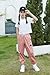Betusline Cute Clothes for Teen Girls, Short Sleeve White Crop Tops Tee Shirts + Pink Cargo Jogger Pants Outfits 2pcs Clothes Set，6-7 Years = Tag 130