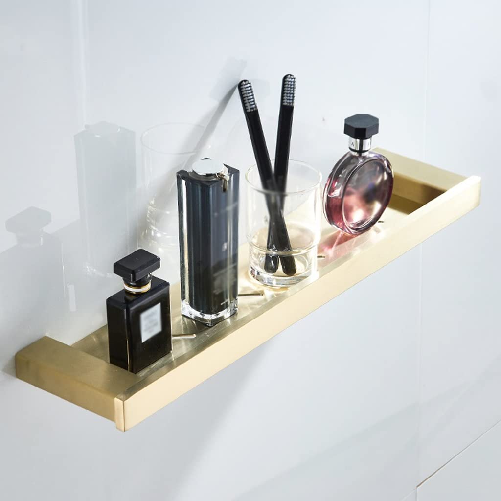 NUHSLF Shower Caddy Bathroom Washstand Storage Cosmetic Rack 304 Stainless Steel Bathroom Organizer Wall-Mounted Bathroom Storage Rack Bathroom