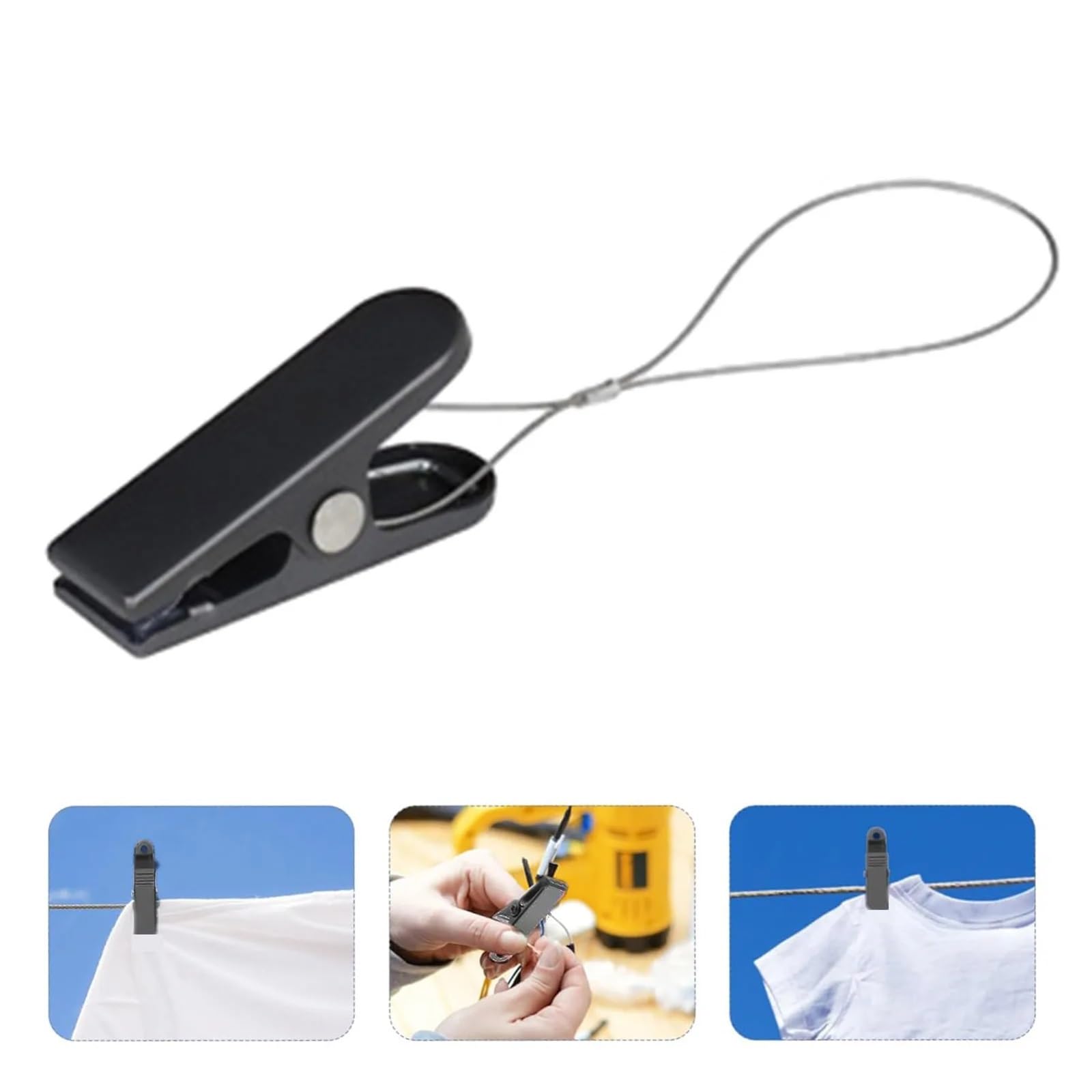 Wäscheklammern mit Federöffnung, stabiler Clip und Tropfen, Wäscheklammern für Camping, Zelte, Heimdekoration für Decken, Socken, 40 Stück (Roségold)