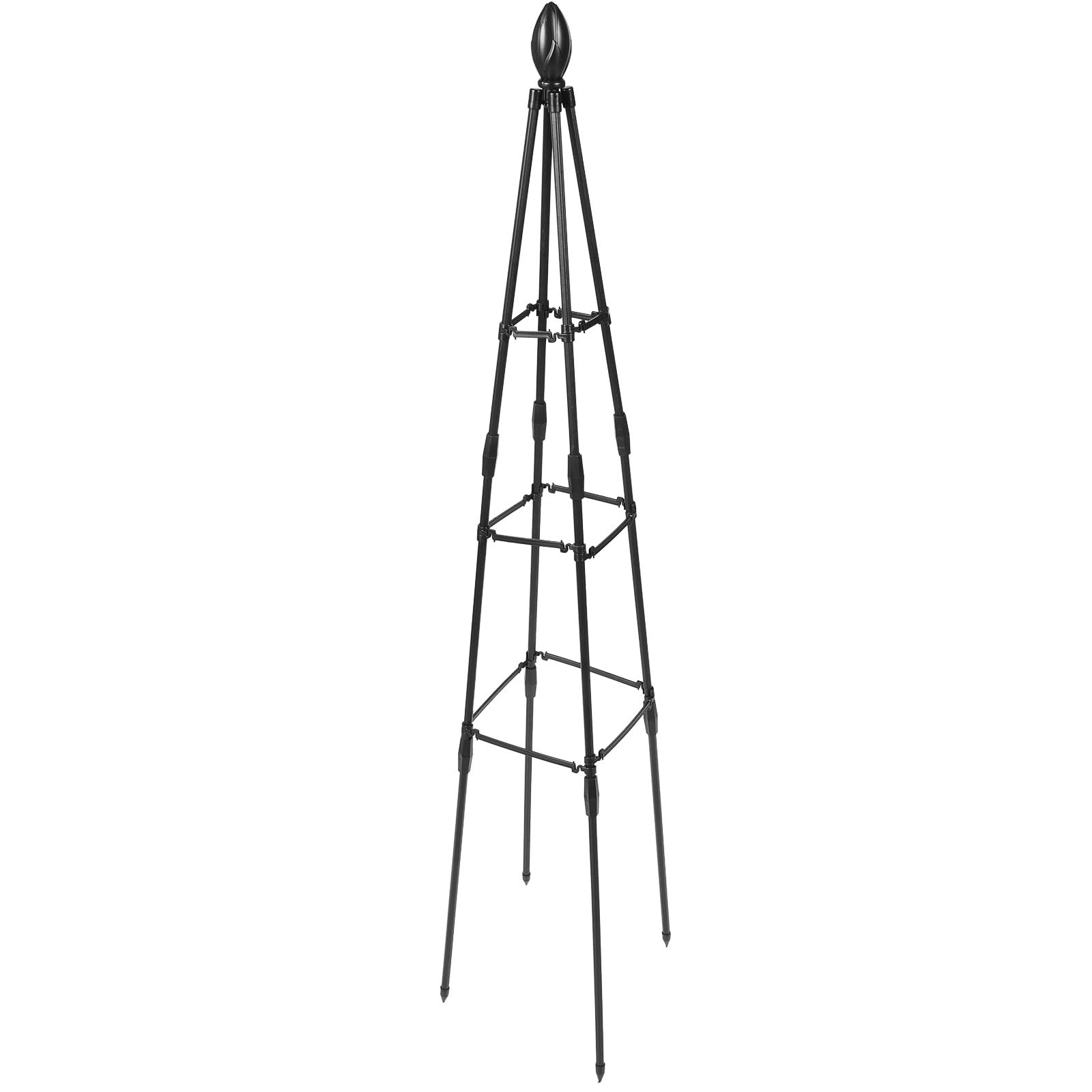 Didiseaon Soporte para Plantas Trepadoras Enrejado Metálico Triangular 120 CM Estructura Reforzada para Jardín y Macetas Soporte para Flores y Pérgolas Uso en Patio y Césped