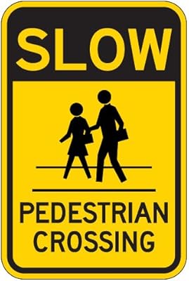 STOPSignsAndMore - Slow Pedestrian Crossing Signs - 12x18 - Reflective | Rust Free Aluminum