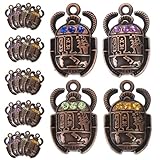 EXCEART 40St Skarabäus-Anhänger Schlüsselanhänger Zubehör Halsband Skarabäus-Figur ägyptisches Käfersymbol Zubehör zur Schmuckherstellung Massenzauber Schmuck Charme Anhänger Metall