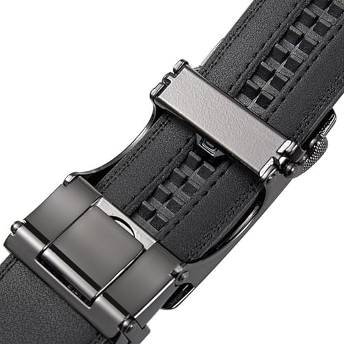 Men's Luxury Matte Automatic Buckle Leather Belt For Business Trousers4