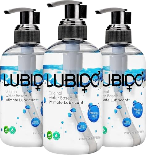 Lubido Original Gel Lubricante Íntimo a base de agua sin parabenos - 250 ml (Paquete de 3)