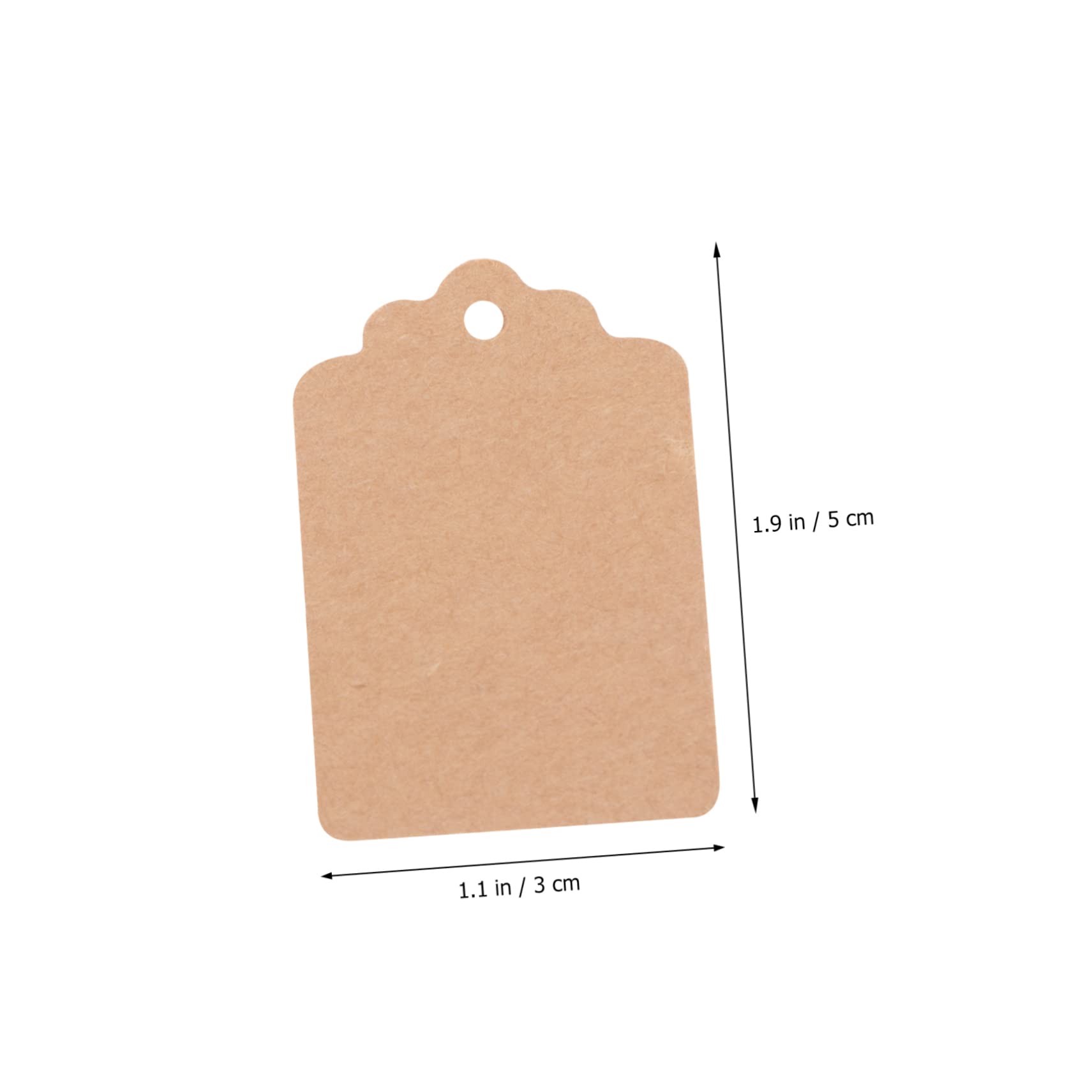 Happyyami 1000 Stück Beige Kraftpapier Anhänger Beidseitig Unbedruckt Vielseitig Einsetzbar zum Markieren und Dekorieren von Geschenkverpackungen oder Flohmarktartikel
